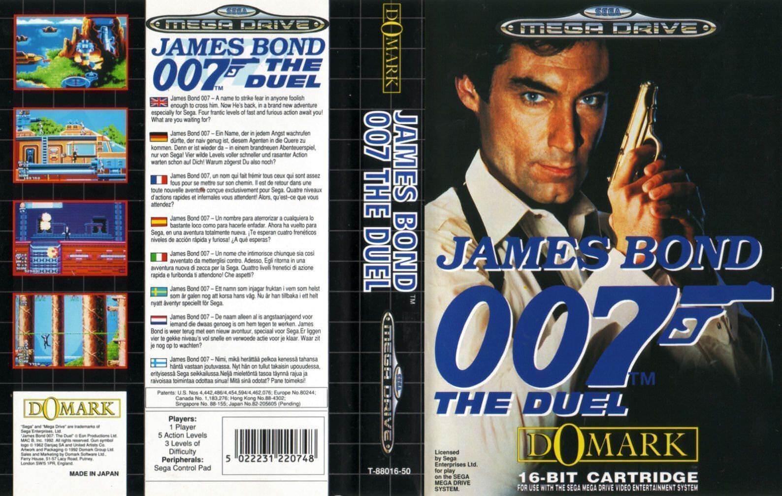 James Bond - The Duel (UEJ) (Tengen) (USA) Game Cover